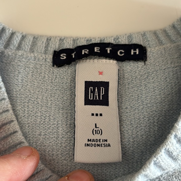 Gap Light Blue Stretch Sweater Vest Cotton Blend Boys Large L (10) - Picture 12 of 13